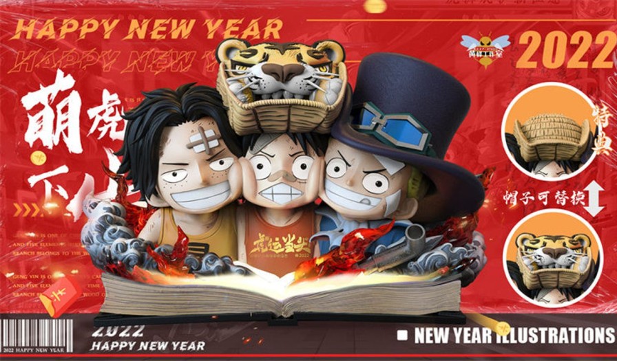 Anime Wasp Studio One Piece Gk Figures | [Pre-Order] One Piece Gk Figures - The Three Brothers Ace Luffy Sabo Gk1509 | Gk Figure