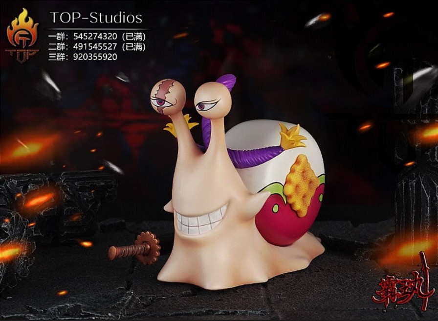 Anime TOP Studios One Piece Gk Figures | [Pre-Order] One Piece Gk Figures - Transponder Snail Cracker Katakuri Smoothie Gk1509 | Gk Figure