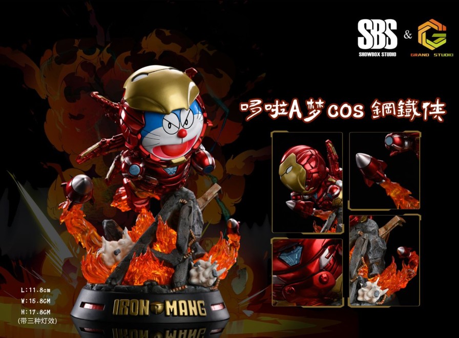 Other Movies SBS X Grand Studio | [Pre-Order] Daraemon Gk Figures - Sbs X Grand Doraemon Cosplay Iron Man Gk1509 | Gk Figure
