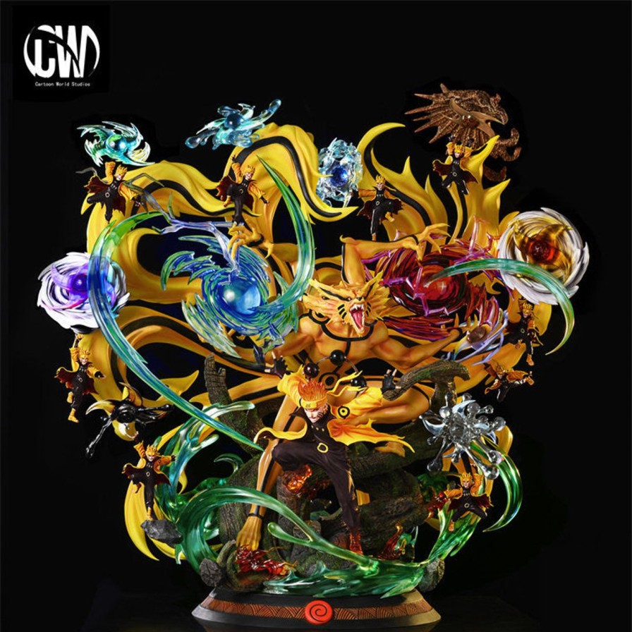 Anime Cartoon World Studios Naruto Gk Figures | [Pre-Order] Naruto Gk Figures - Cartoon World Naruto Nine Tails Chakra Mode Naruto Gk1509 | Gk Figure