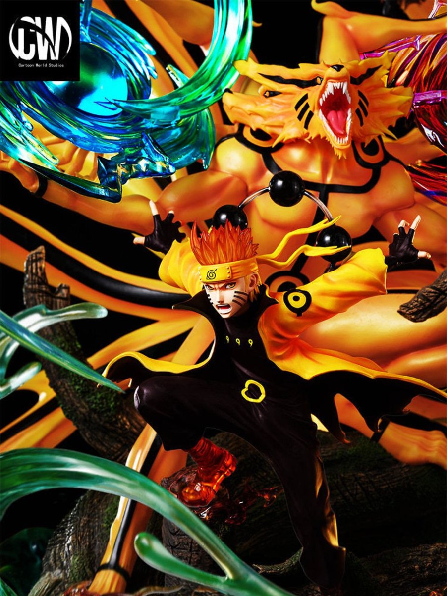 Anime Cartoon World Studios Naruto Gk Figures | [Pre-Order] Naruto Gk Figures - Cartoon World Naruto Nine Tails Chakra Mode Naruto Gk1509 | Gk Figure