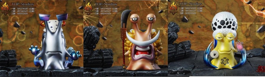 Anime TOP Studios One Piece Gk Figures | [Pre-Order] One Piece Gk Figures - Kuma Weevil And Law Transponder Snails Gk1509 | Gk Figure
