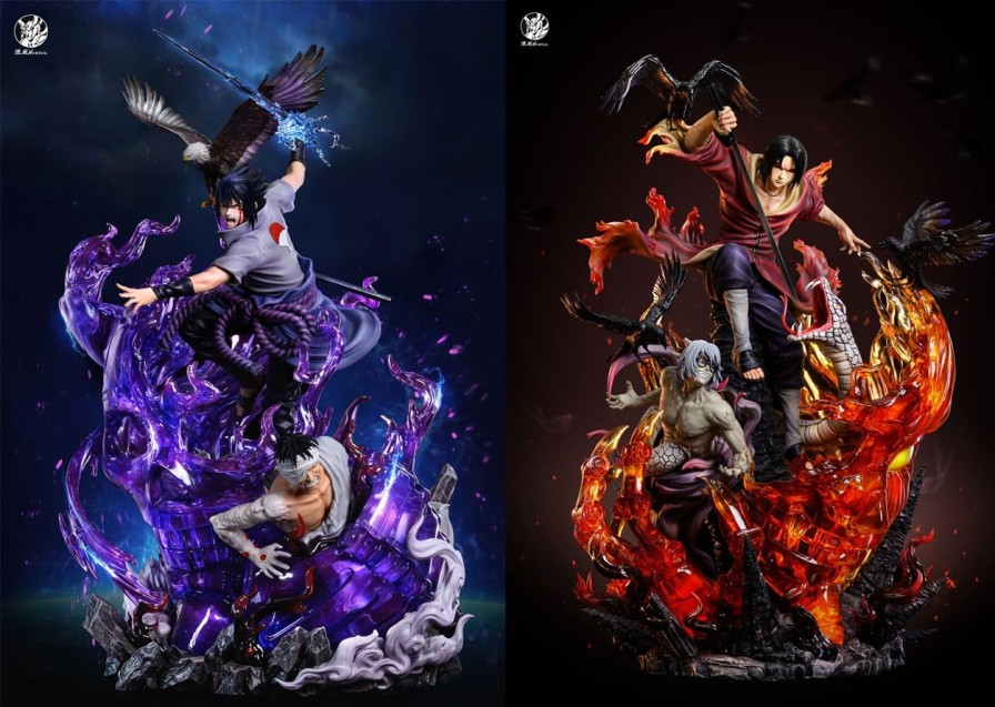 Anime Burning Wind Studio Naruto Gk Figures | [Pre-Order] Naruto Gk Figures - Uchiha Sasuke And Uchiha Itachi Gk1509 | Gk Figure
