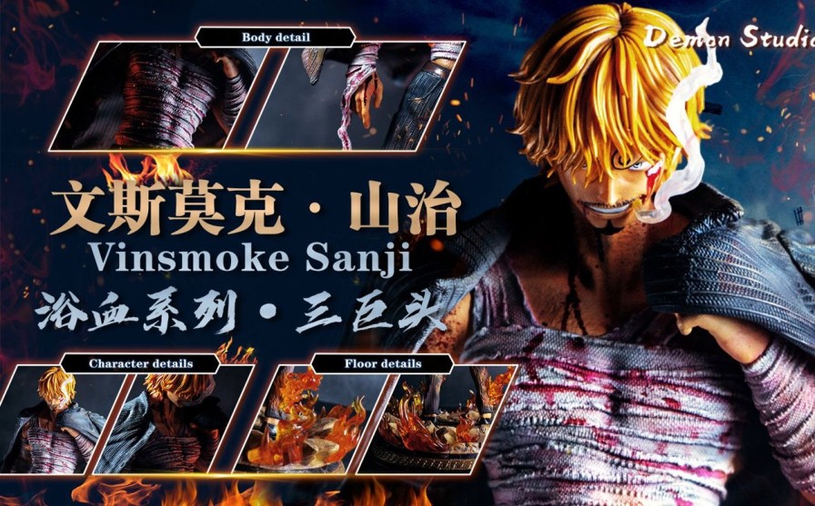 Anime Demon Studio One Piece Gk Figures | [Pre-Order] One Piece Gk Figures - Bloody Series Vinsmoke Sanji Gk1509 | Gk Figure